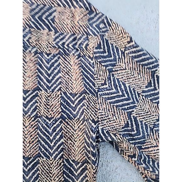 J. Ferrar Short Sleeve Button Front Gold Black 100% Rayon Mens Size S / CH Photo - Picture 14 of 15